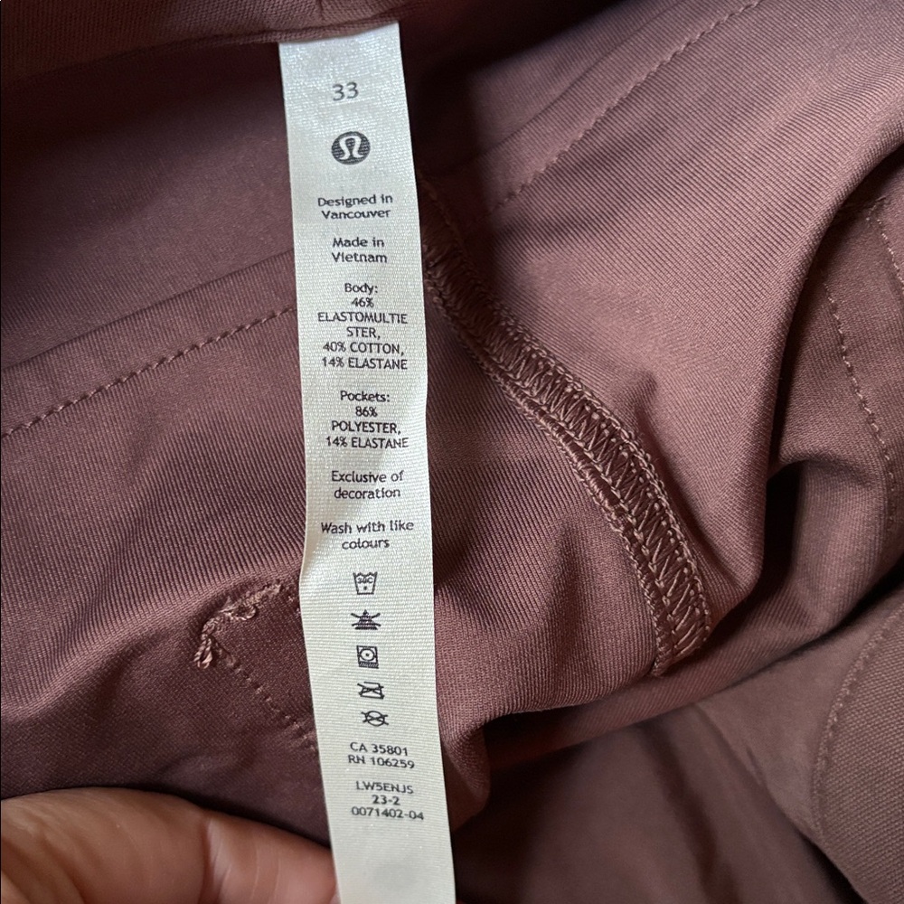 Lululemon Women's City Sleek 5 POCKET WIDE LEG Pants Size 33 - Picture 4 of 7